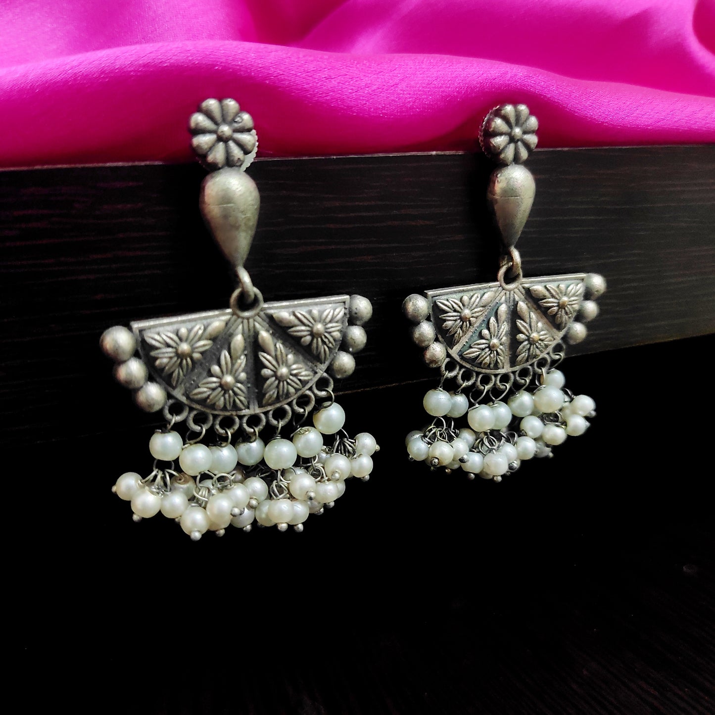 Beautiful Silver Oxidised Earrings