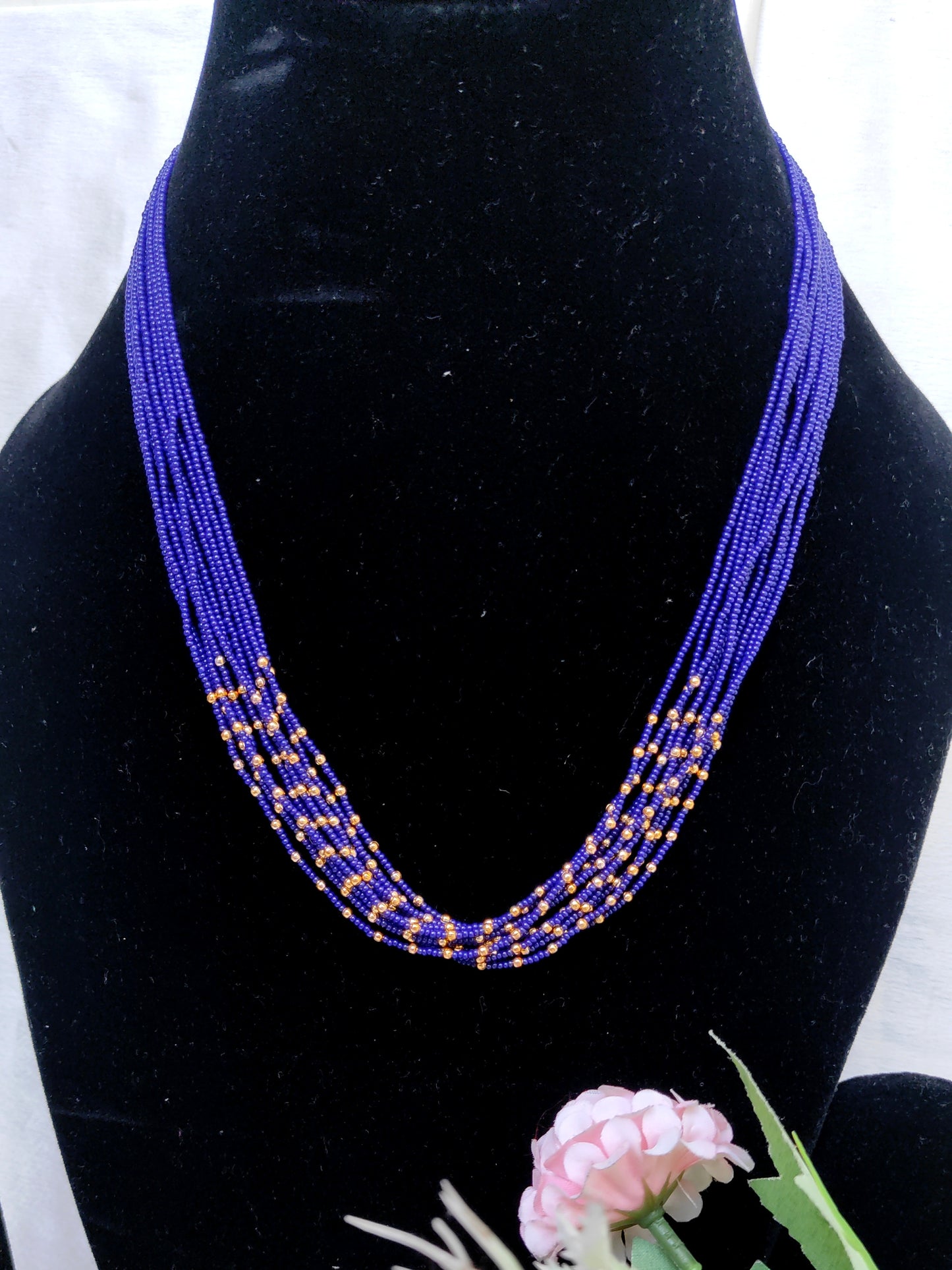 Royal Blue Beads Layered Chain – Premium Look Daily Wear Necklace for Women