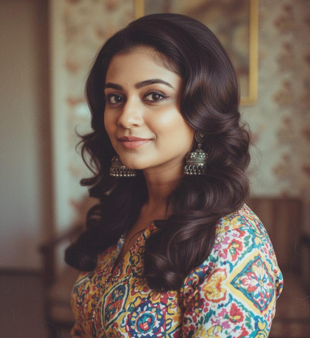 Black polish Silver oxidised jhumki earrings