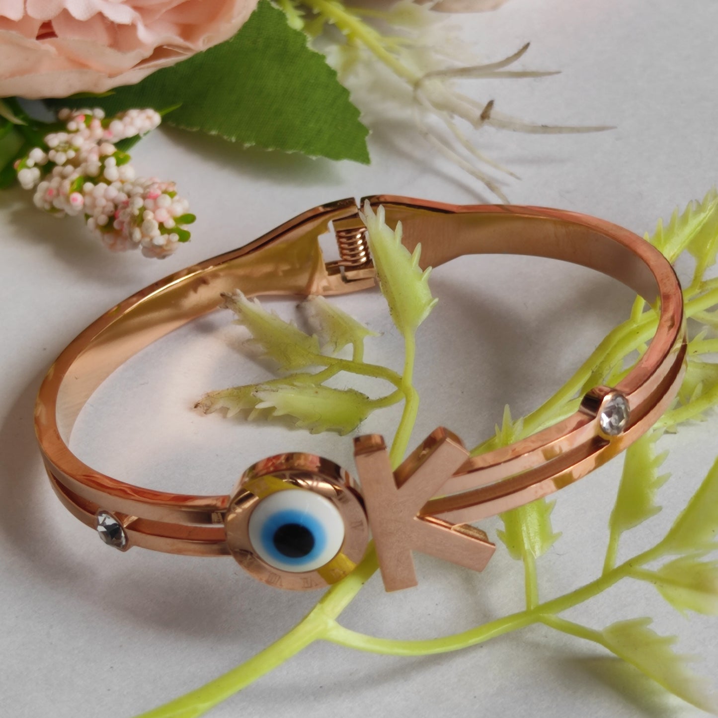 "OK" Anti tarnish bracelets(Rose gold)