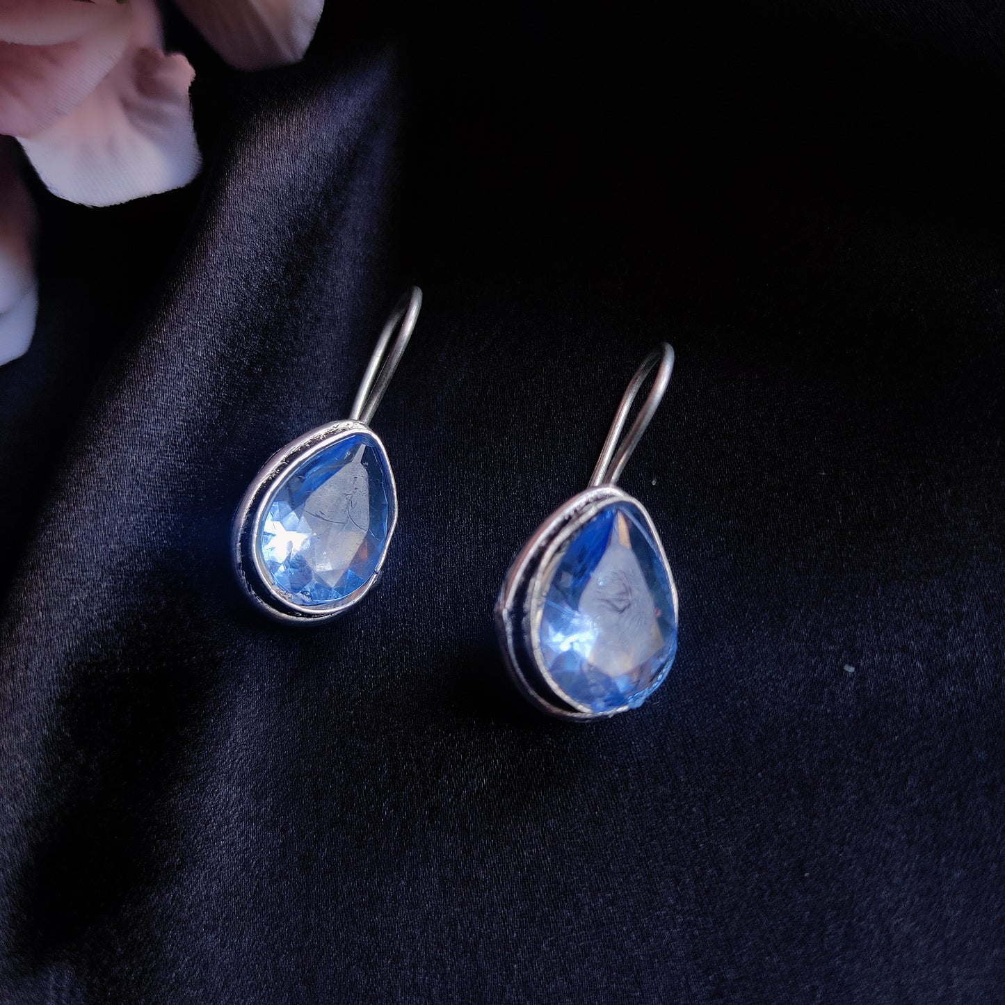 Blue Zirconia stone earrings
