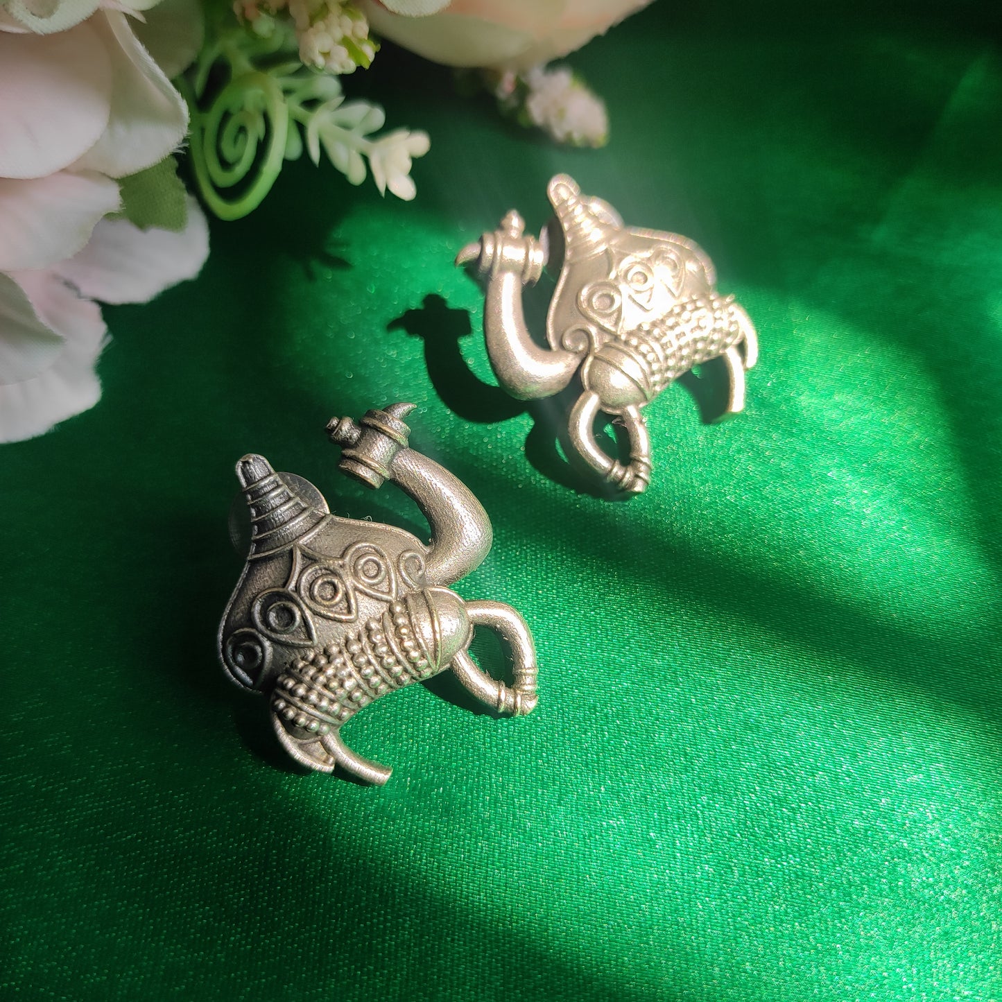 Oxidised stud earrings