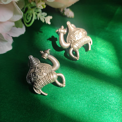 Oxidised stud earrings