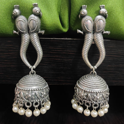 Unique Oxidised Jhumkas
