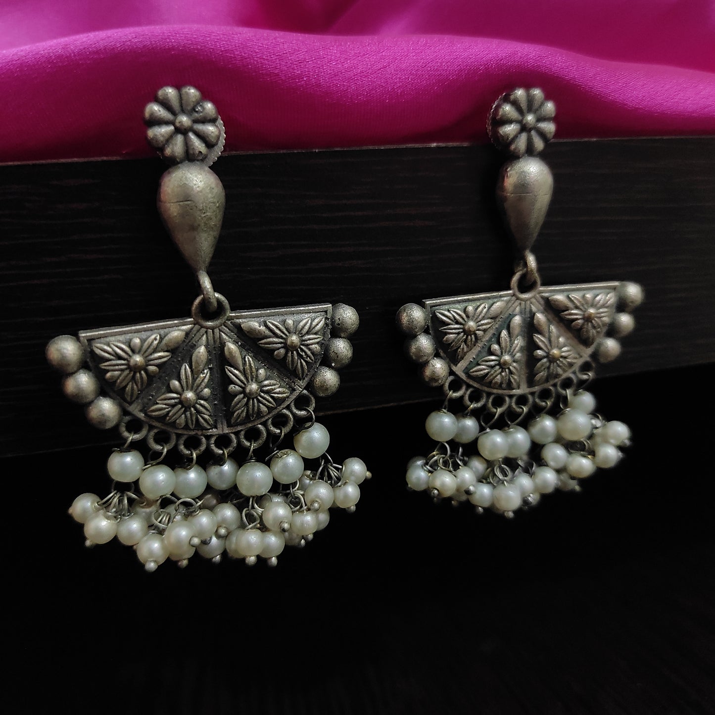 Beautiful  Silver Oxidised Earrings