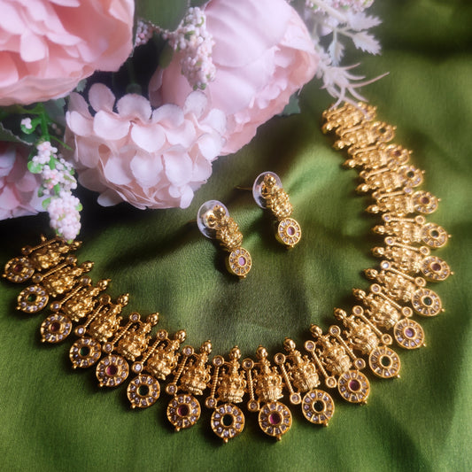 Lakshmi devi short necklace