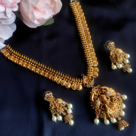 Lakshmi motif necklace set