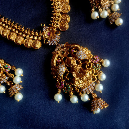 Lakshmi motif necklace set