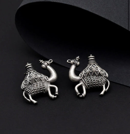 Oxidised stud earrings
