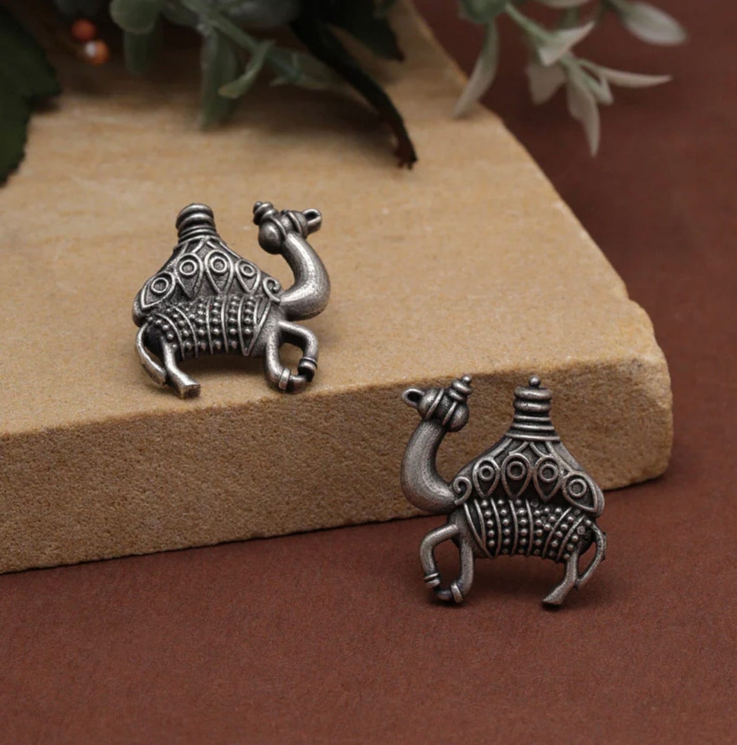 Oxidised stud earrings