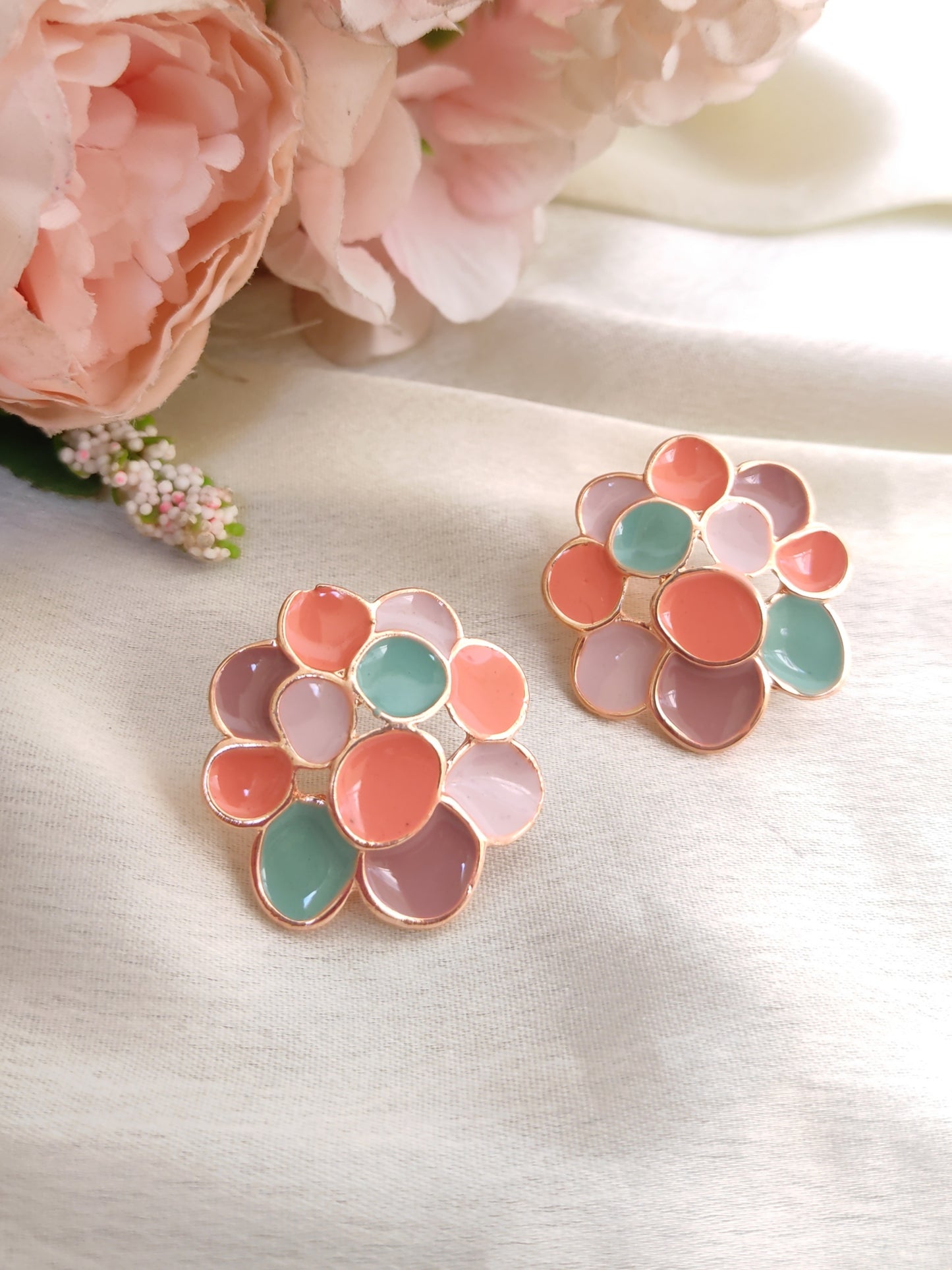 Simple studs for office/ college - Peach