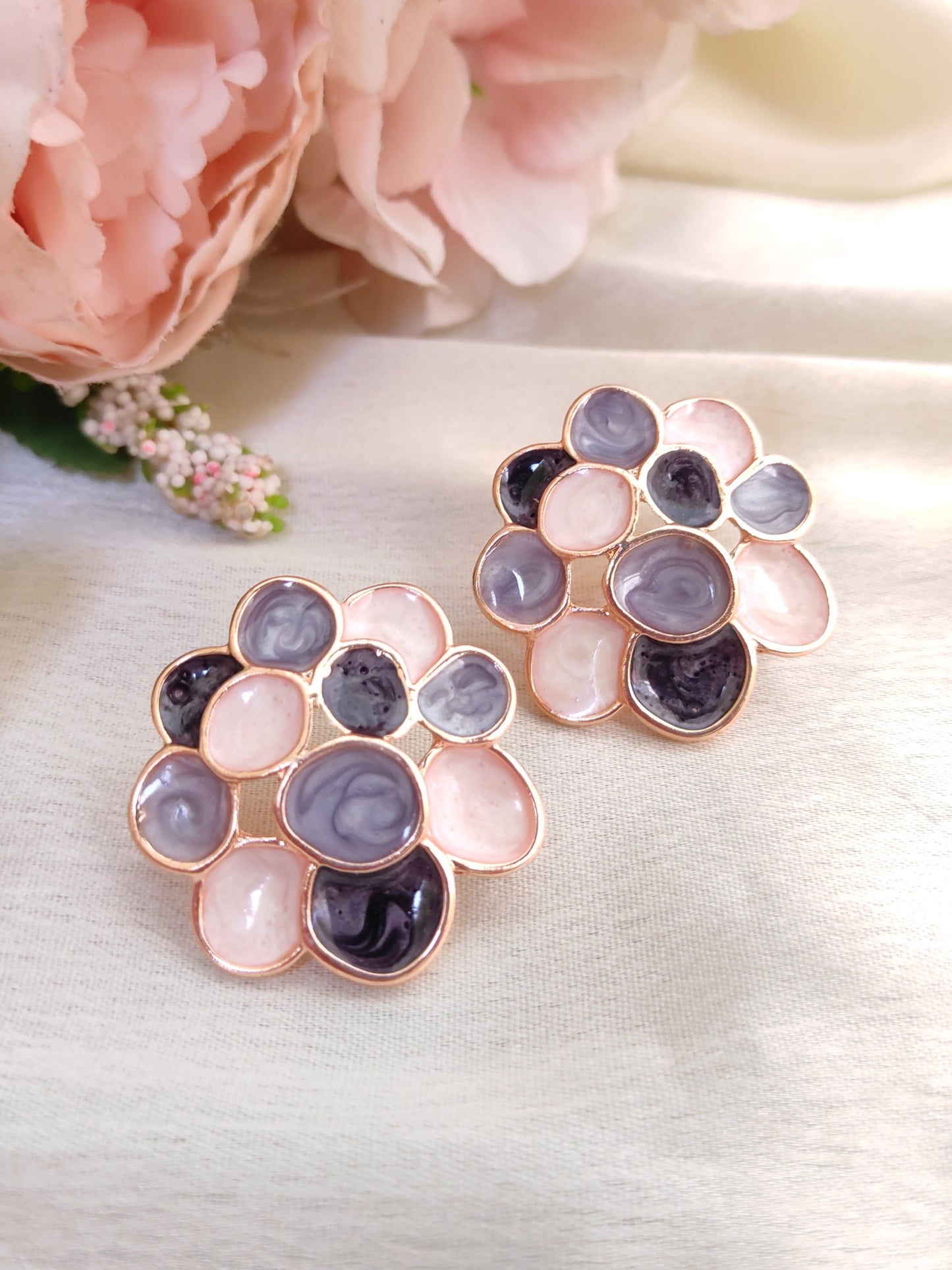 Simple studs for office/ college - Grey