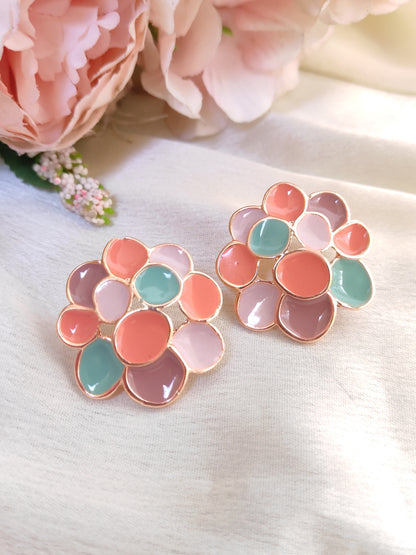 Simple studs for office/ college - Peach