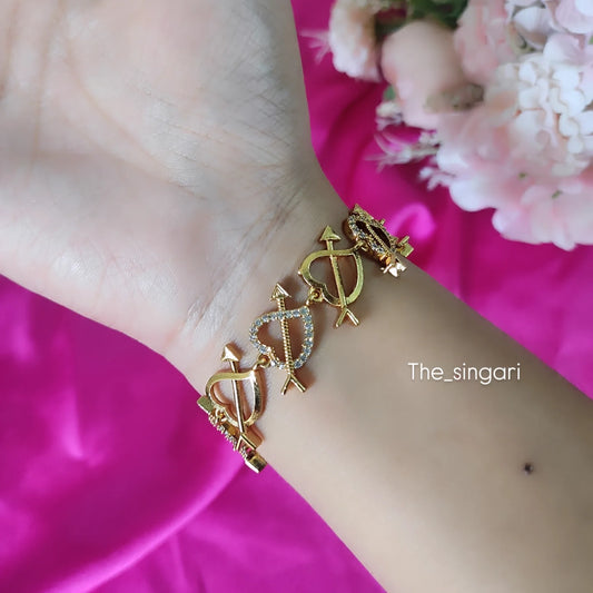 Gold plated bracelet large