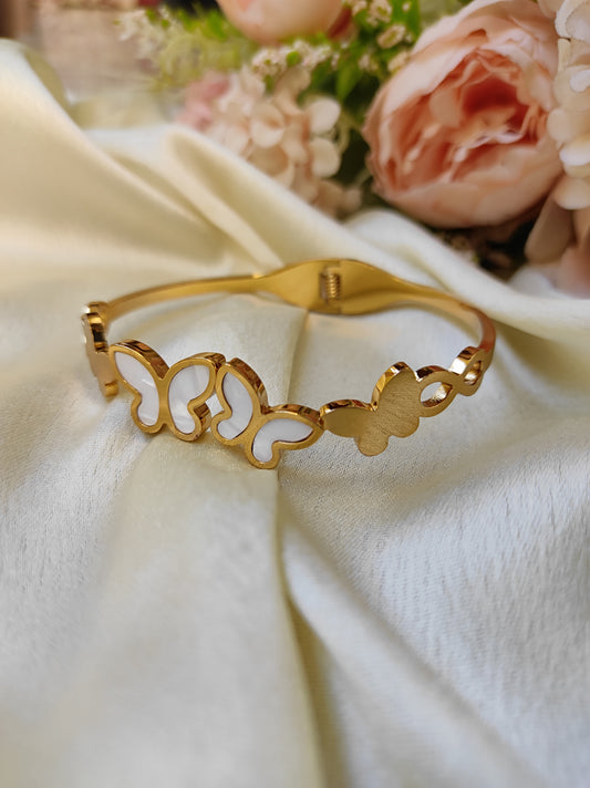 White Butterfly anti tarnish bracelets