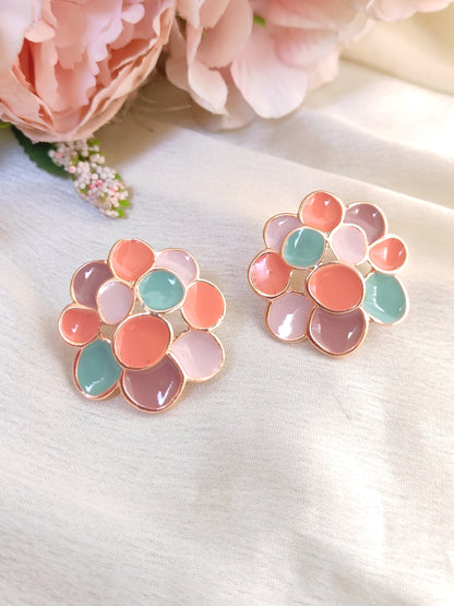 Simple studs for office/ college - Peach