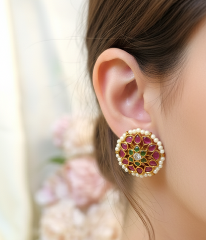 Kemp Studs with pearl detailng