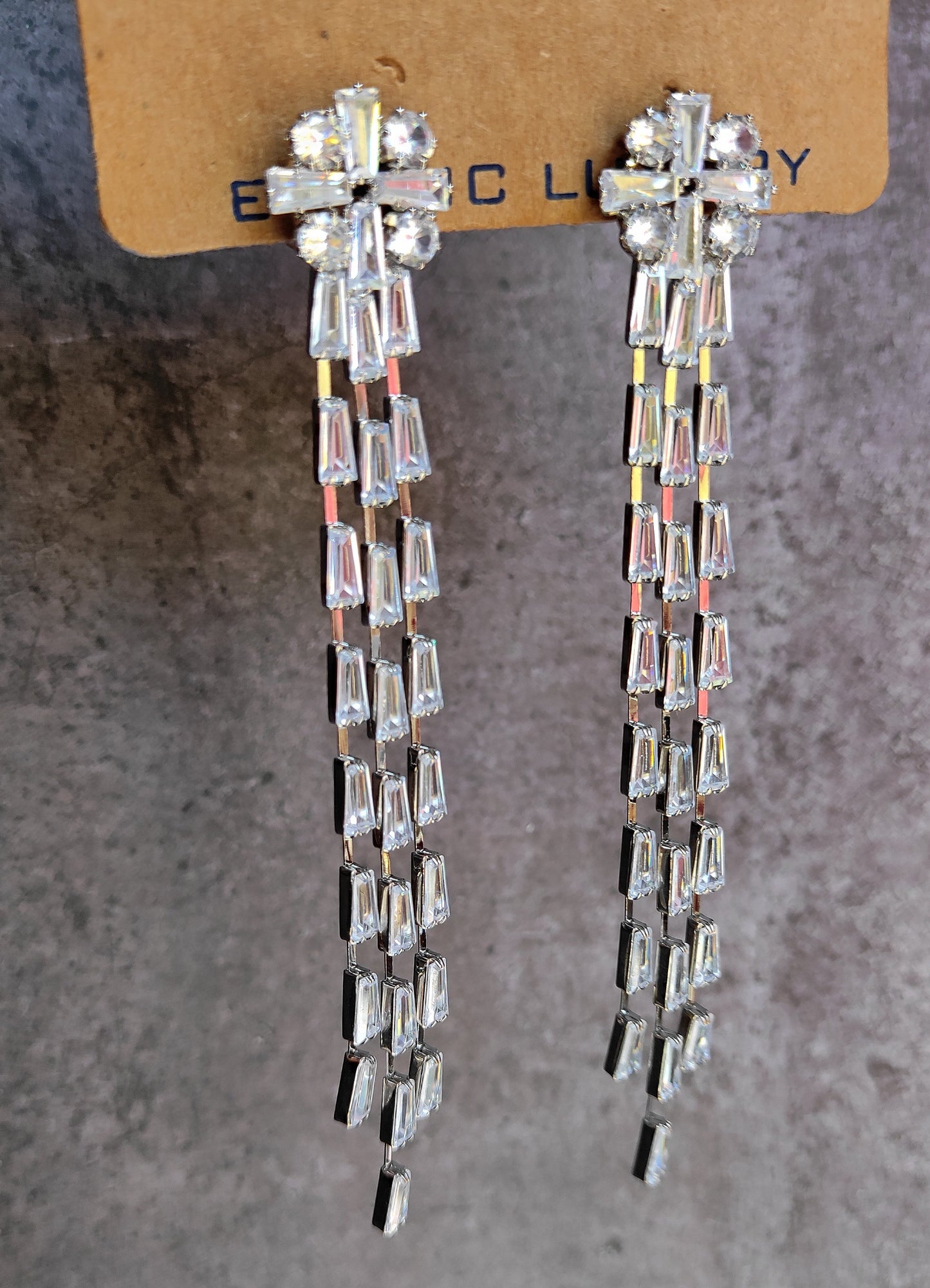 Silver plated Zirconia party earrings